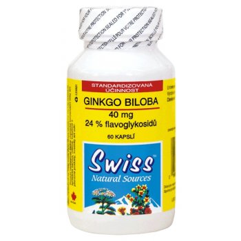 Swiss Ginkgo Biloba 40 mg 60 kapslí