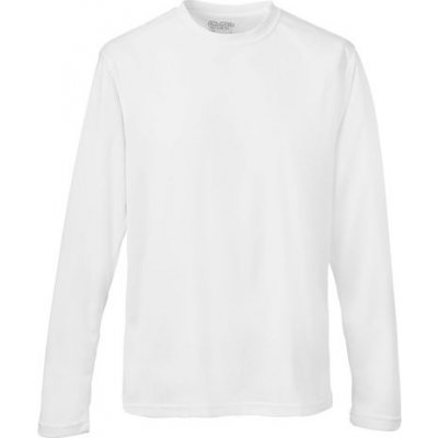 Just Cool Strečové triko na sport s dlouhým rukávem a UV ochranou Bílá JC002 – Zboží Mobilmania