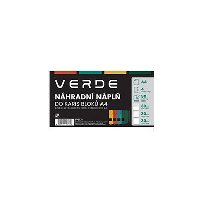 Karton P+P Náhradní náplň do karis VERDE A4 90 listů 5-3131 – Hledejceny.cz