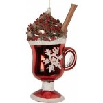 Clayre & Eef Vánoční skleněná závěsná ozdoba sklenička se šlehačkou - 7*6*12 cm – Hledejceny.cz