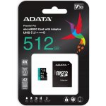 ADATA MicroSDXC 512 GB AUSDX512GUI3V30SA2-RA1 – Zbozi.Blesk.cz