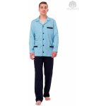 M-Max ambrozy pyžamo propínací světle modré