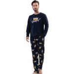 1P1377 pánské pyžamo dlouhé tm.modré – Zboží Dáma