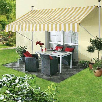 Sunfun Rozpěrná markýza, žluto-bílá, 3 x 1,3 m 22573986 – Sleviste.cz