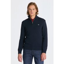 Gant svetr Casual Cotton Halfzip modrá