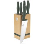 Berlinger Haus Sada nožů se stojanem BAMBOO 6 ks Matte Green Collection – Zbozi.Blesk.cz