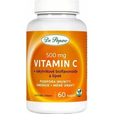 Dr. Popov Vitamin C s rakytníkem a šípkem, 60 kapslí – Hledejceny.cz