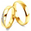 Prsteny Savicki Snubní prsteny žluté zlato půlkulaté SAVOBR317