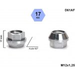 Kolová matice M12x1,25 kužel otevřená, klíč 17, D61AF, výška 17
