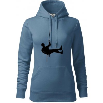 Visící horolezec mikina dámská Cape s kapucí Denim – Zboží Dáma