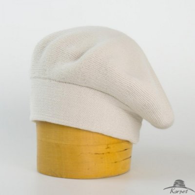 Dámský pletený dvojitý baret nezdobený smetanová – Hledejceny.cz