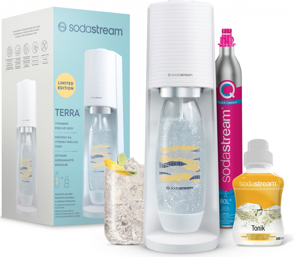 SodaStream TERRA White Tonik Megapack