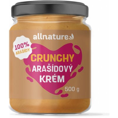 ALLNATURE Arašídový krém crunchy 500 g – Zboží Dáma