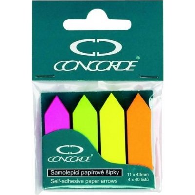 Záložky samolepicí 11x43 mm, (4x40 listů) – Zboží Dáma