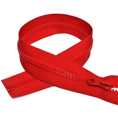 Zip kostkový 5 mm 65 cm dělitelný červený – Zboží Mobilmania