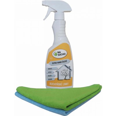 Nasucho Bezoplachový Ultra nano čistič Kuchyňské linky 500 ml+2x utěrka – HobbyKompas.cz