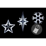 D32549 Vánoční dekorace na okno hvězda sněhulák sob LED FROST OEM – Hledejceny.cz