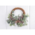 MagicHome Vánoční věnec proutěný s přírodními větvičkami 48x41x11 cm – Hledejceny.cz