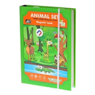Magnetická tabulka kniha Zvířata 60 dílků