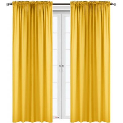 Fliying Dekorační závěs s řasící páskou Melanie 145x250 cm - žlutý – Hledejceny.cz
