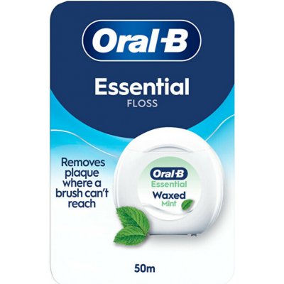 Oral-B Essential Floss Mint voskovaná dentální nit s mátovou příchutí 50 m – Hledejceny.cz