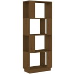 Knihovna/dělicí stěna medově hnědá 51x25x132cm masivní borovice [814042] – Zboží Dáma