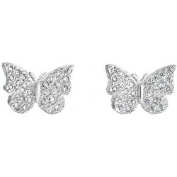 Šperky pro tebe náušnice Motýli s bílými zirkony HLL-HLLE00183 od 459 Kč -  Heureka.cz