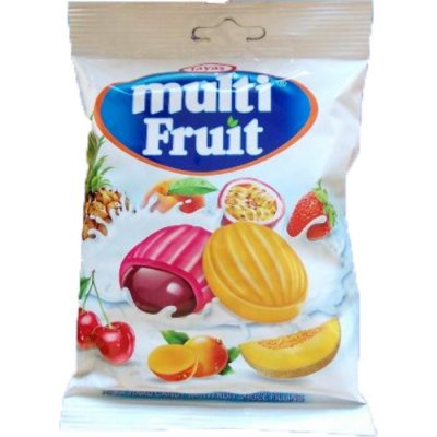 Tayas Multi Fruit mléčné bonbóny s ovocnou šťávou 90 g – Sleviste.cz