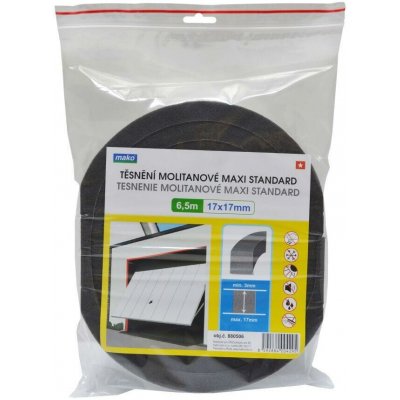 těsnění ok. molitan MAXI 17x17mm antracitový (6,5m) MAKO – Hledejceny.cz