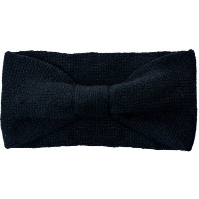 Zimní basic pletená čelenka černá – 10x22 cm – Zboží Dáma