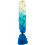 Kanekalon - barevné copy - blond - modrý - C24 – Zboží Mobilmania