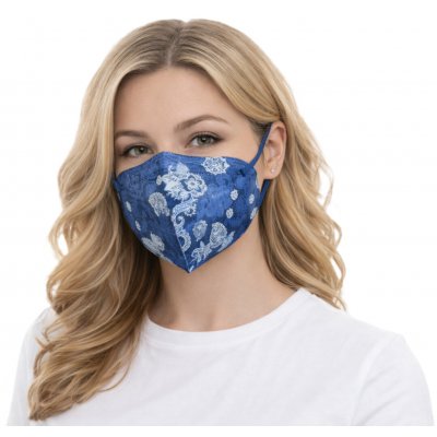 Balerina nanorespirátor FFP2 Blue paisley – Zboží Mobilmania
