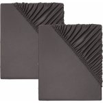 Livarno home žerzej prostěradlo prostěradel 2ks tmavě šedé 90-100x200 – Zboží Dáma