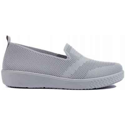 Shelovet Nazouvací tenisky slip on 805g šedé