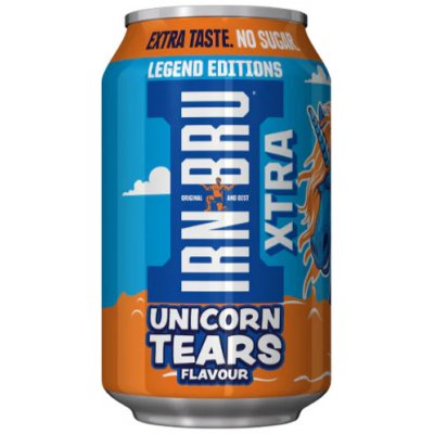 Irn-Bru Xtra Unicorn Tears sycený nápoj bez cukru s mystery příchutí 330 ml – Zboží Dáma