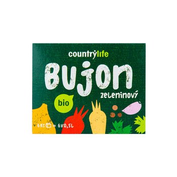 Country Life Bio Bujon zeleninový kostky 66 g