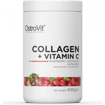 OstroVit Collagen + Vitamin C - Raspberry lemonade with mint 400 g – Hledejceny.cz