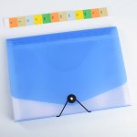 Karton P+P Organizér na dokumenty s gumou A4 Opaline čirá-modrá 13 kapes – Sleviste.cz