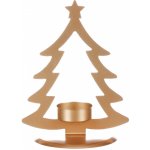 Autronic Svícen kovový ve tvaru stromku na čajovou svíčku matná zlatá. CP151094-ZLATA – Hledejceny.cz
