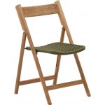 Kave Home Dandara se zeleným výpletem Dřevěná zahradní skládací židle – Hledejceny.cz