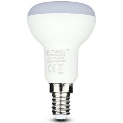 V-tac Profesionální reflektorová LED žárovka E14 R50 4,8W se SAMSUNG čipy, Teplá bílá 2500 3000K – Sleviste.cz