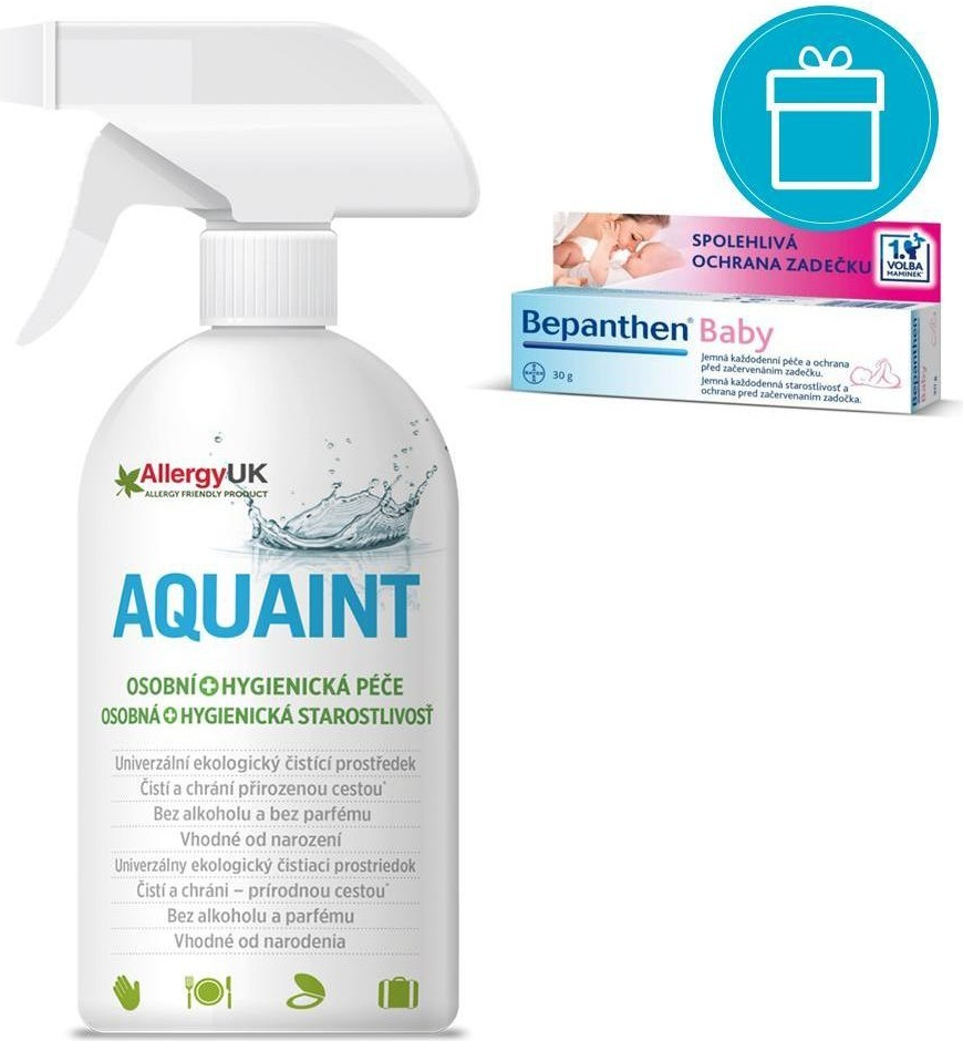 Bepanthen Baby Mast 30 g + Aquaint 500 ml dárková sada
