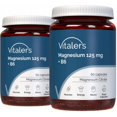 Vitaler's Hořčík 125 mg + vitamín B6 60 kapslí – Hledejceny.cz
