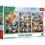 TREFL Dino 3v1 Tlapková patrola/Paw PatrolMovie Dinosauří hrdinové 3x80 dílků – Hledejceny.cz