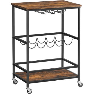 VASAGLE Kuchyňský vozík na kolečkách 60x40x82cm černý – Zboží Dáma