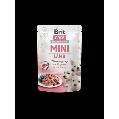 Brit Care Dog Mini kapsa Lamb fillets in gravy for puppies 85g