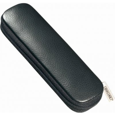 Online 90686 kožené pouzdro na 2 pera se zipem černé – Hledejceny.cz