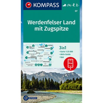 Werdenfelser Land mit Zugspitze (Kompass - 07) - turistická mapa