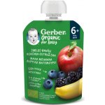 Gerber Organic kapsička jablko banán borůvka a ostružina 90 g – Zboží Dáma