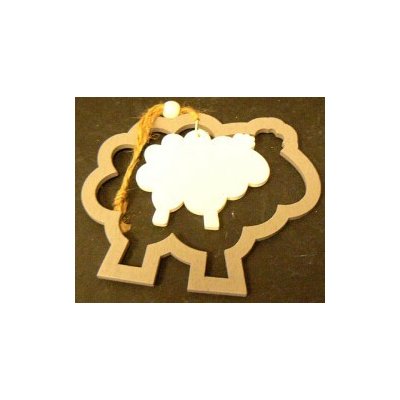 OZ124 Ovečka šedo-bílá k zavěšení – Zboží Dáma